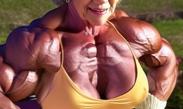 Muscular Bodybuilder Grandma with Ripped Physique