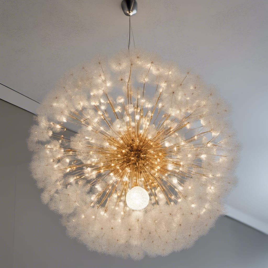 Dandelion Chandelier: Art Nouveau Lighting Design