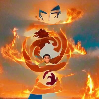 Stylized Avatar Illustration: Master of All Elements