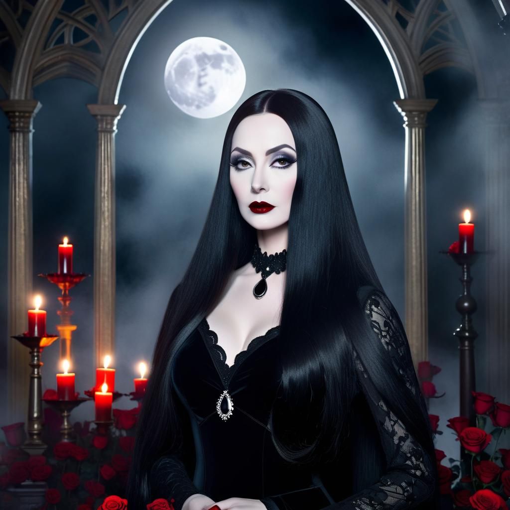 Morticia's Enthralling Elegance