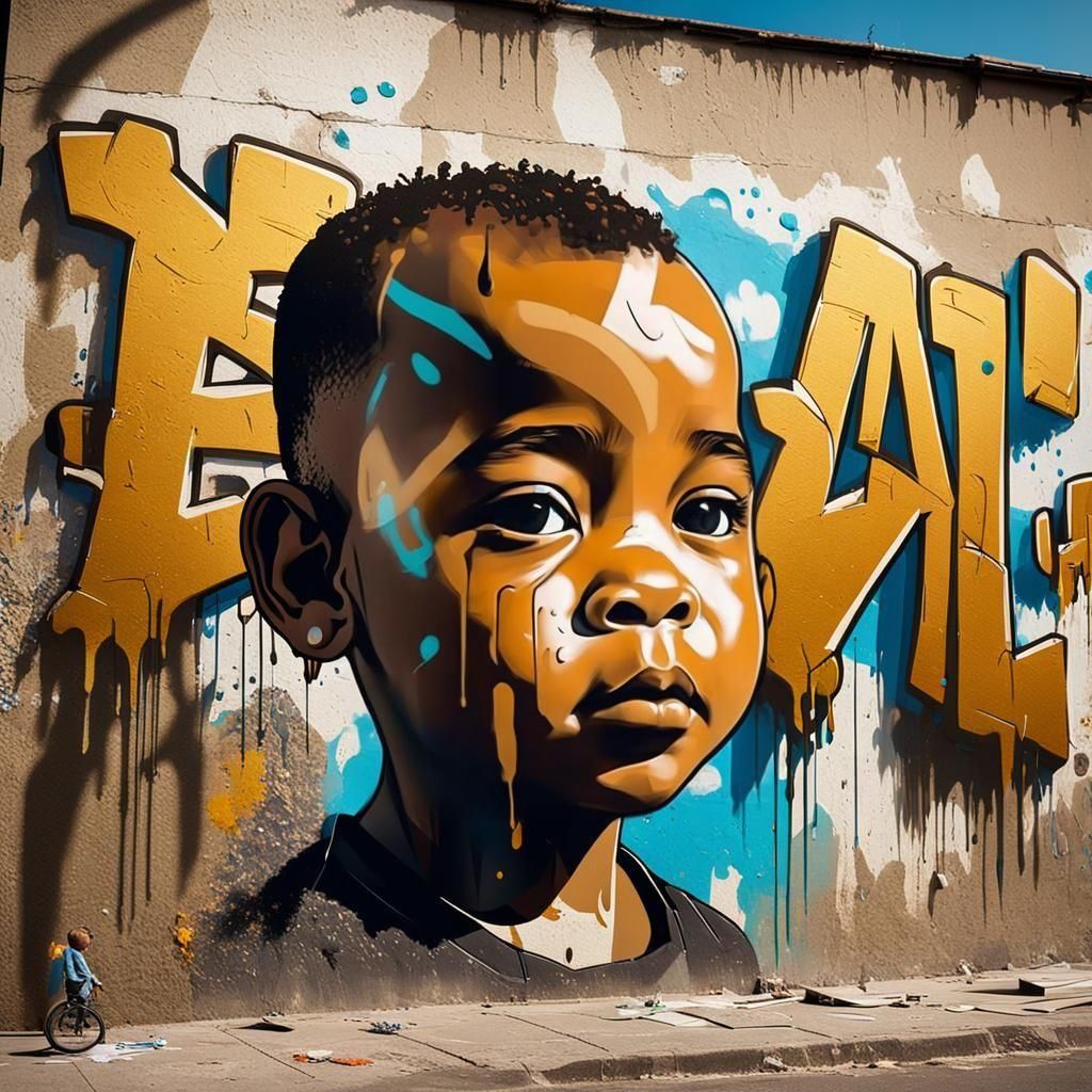 Graffiti Art of "ELAI" with Baby Face