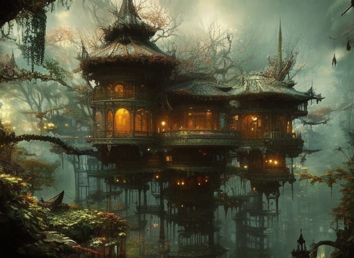 gothic treehouse village