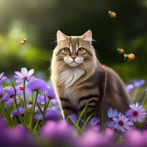 An Russian gray siberian cat by Per.