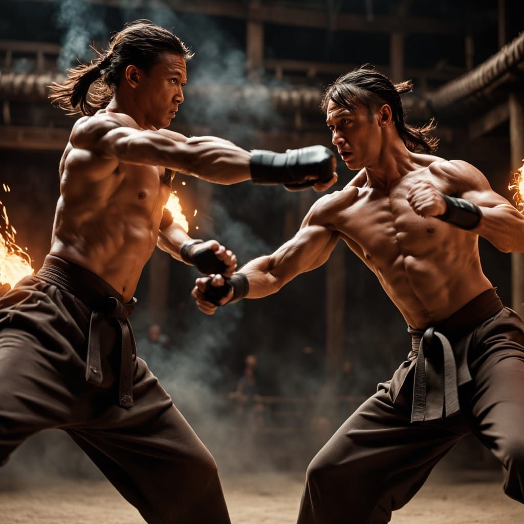 Martial Artists Fight in Fantasy Realism Style