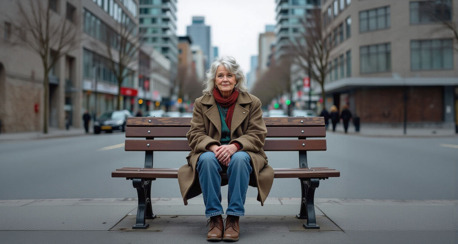 Bag Lady Winks in Vancouver, Canada