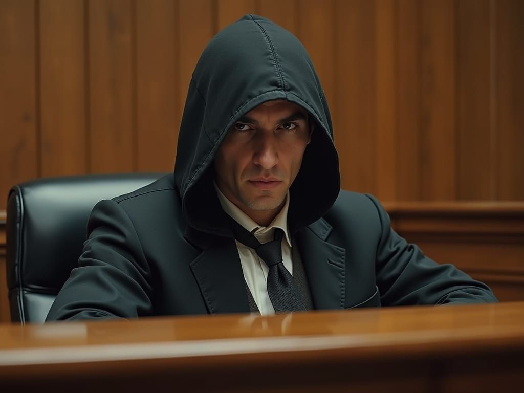 Rogue Sits Casually in Courtroom