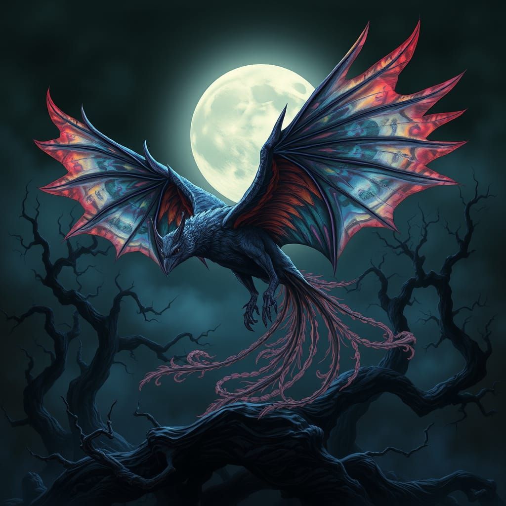 Vampire bat/phoenix hybrid