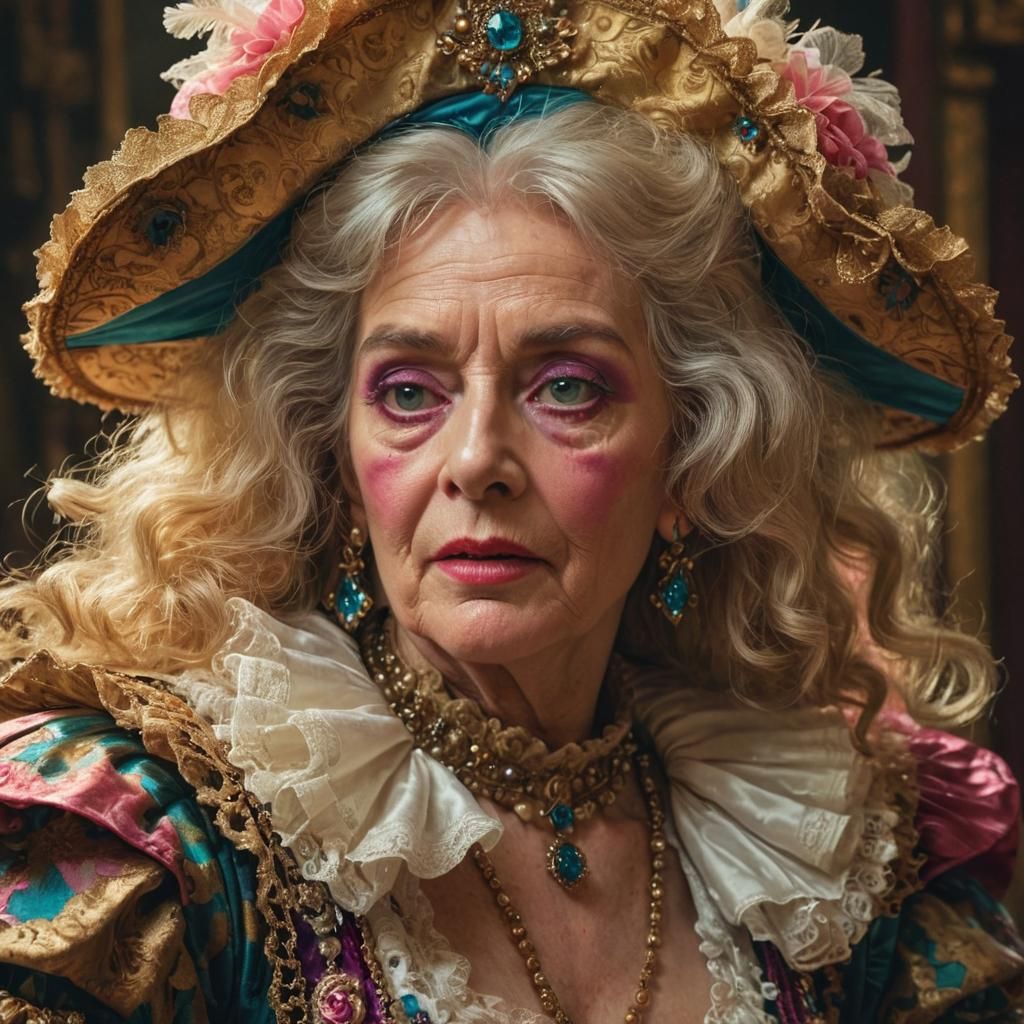 Cross-dresser in 17th Century Attire, Digital Art