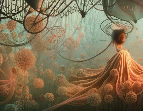 Surreal Poetry Composition in Glass Forest