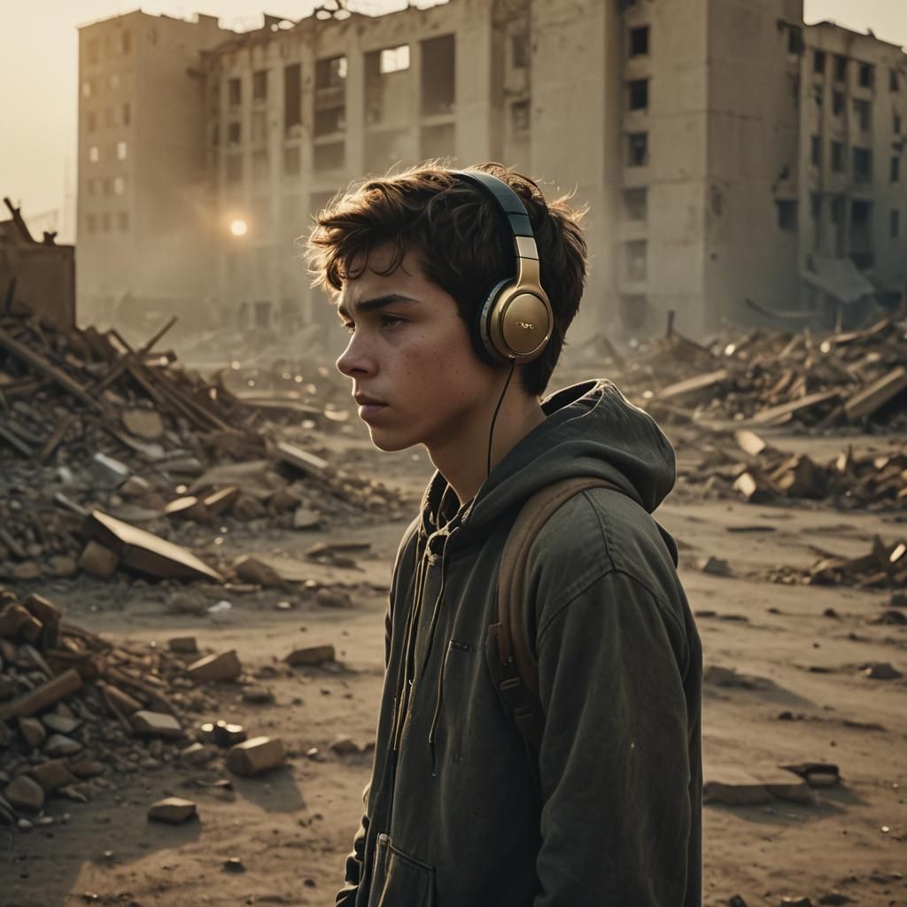 Apocalyptic Teen: A Cinematic Film Still