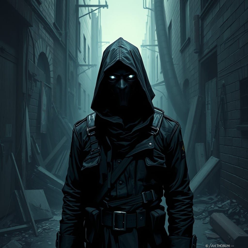 Gritty Post-Apocalyptic Figure Emerges from Darkest Alleyway