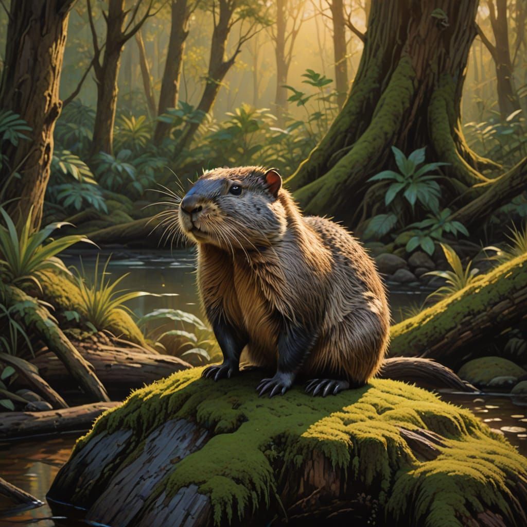 Majestic South American Rodent in Forest Habitat