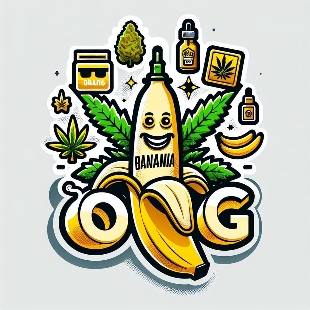 Fresh Cannabis Logo in Cartoon Style
