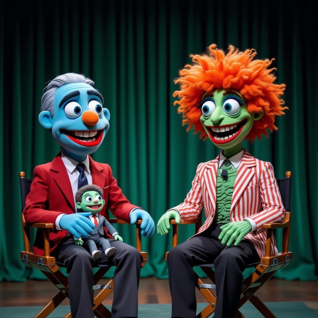 Surreal Puppet Talk Show with Tentacled Guest
