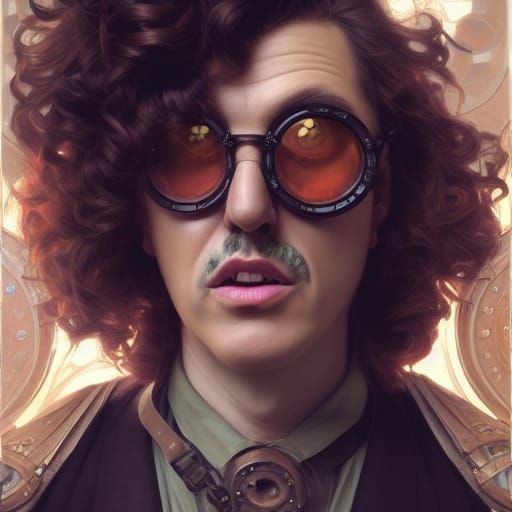 Steampunk Weird Al Yankovic Portrait