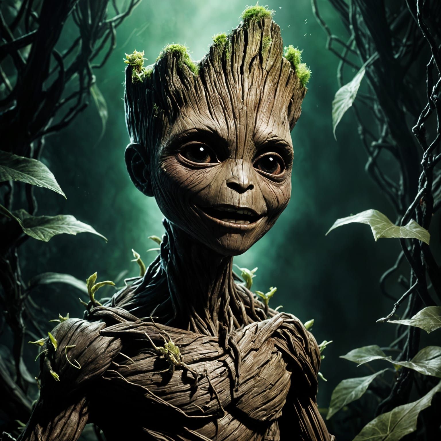 Demonic Baby Groot by Fantasy Artist