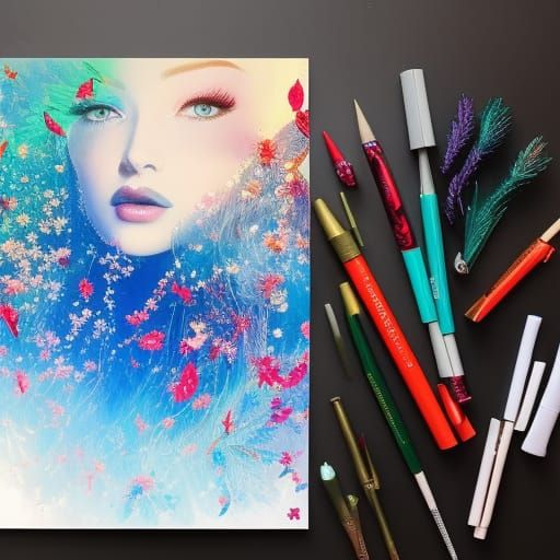 Hyperrealistic Snow White Portrait with Birds