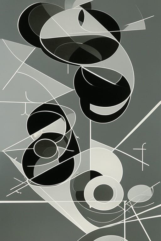 Abstract Graphic Score in Brutalist Style