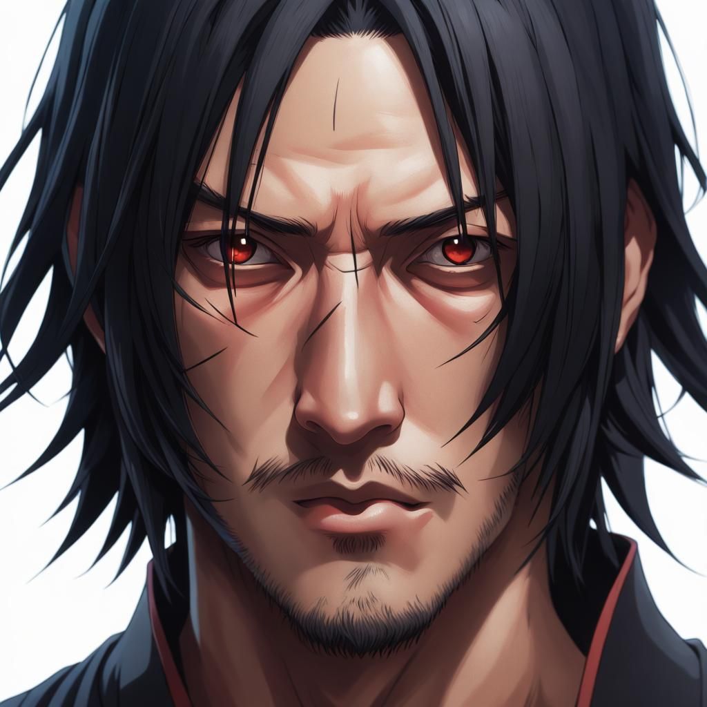 Handsome Itachi Portrait in Hyperdetailed Style