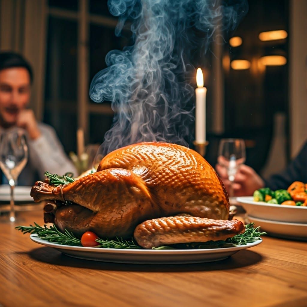 Thanksgiving Turkey Catastrophe in Modern Home