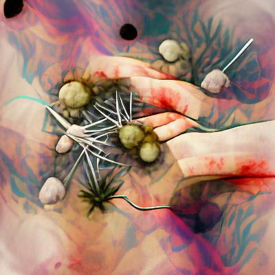 Abstract Dye-Transfer Digital Illustration