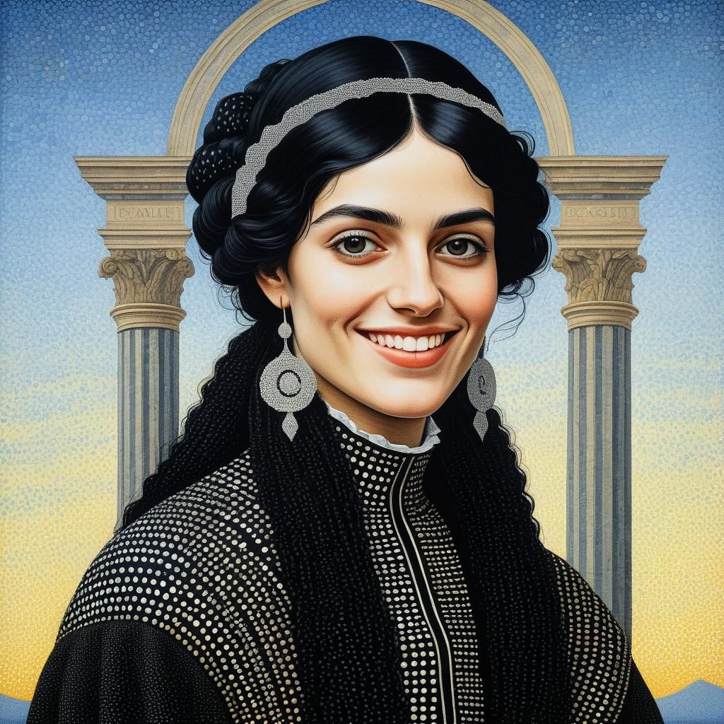 Surrealist Italian Beauty in the Style of Friedrich