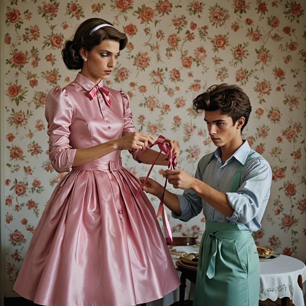 Vibrant Portrait of Young People in Dining Room