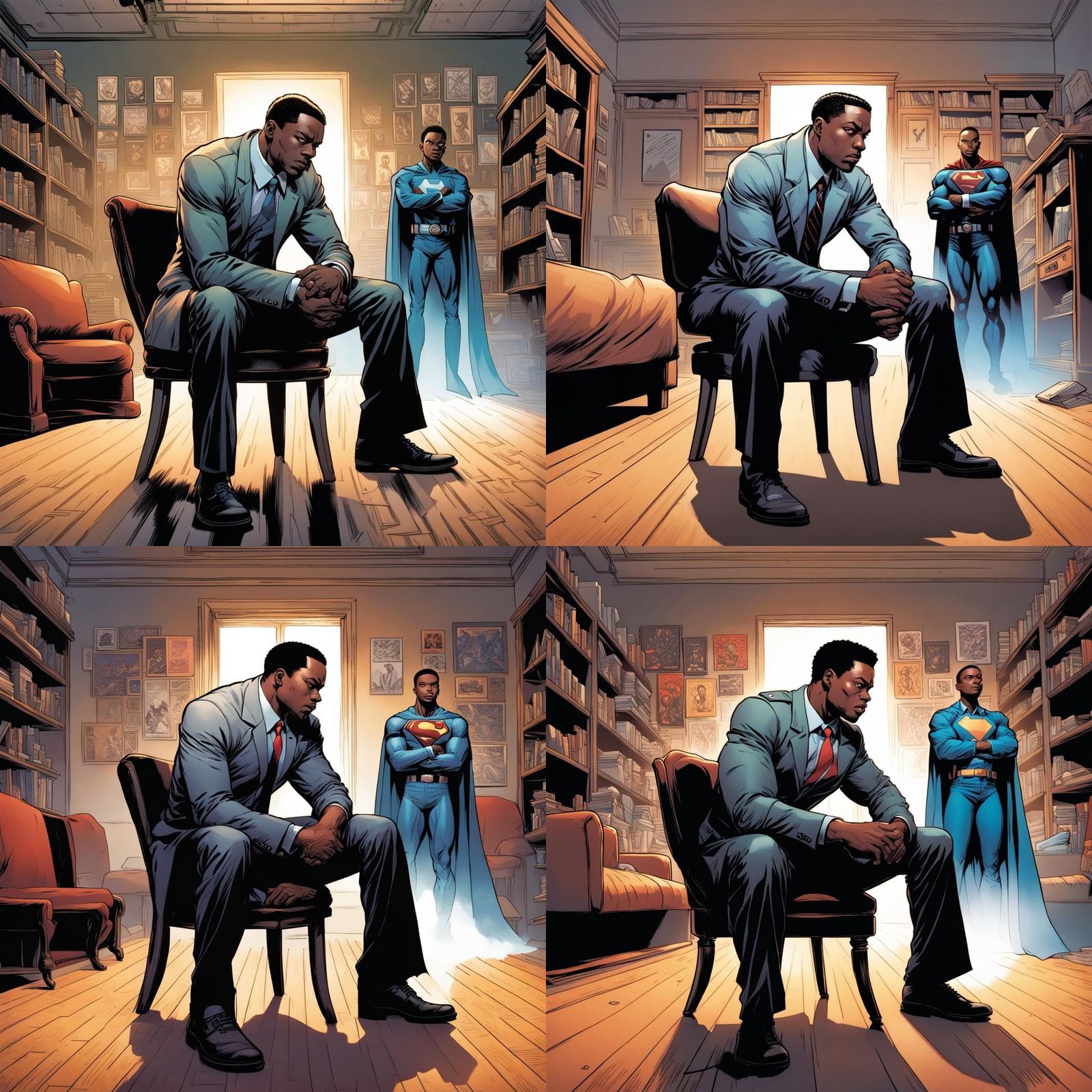 Detective and Superhero Comic Book Art