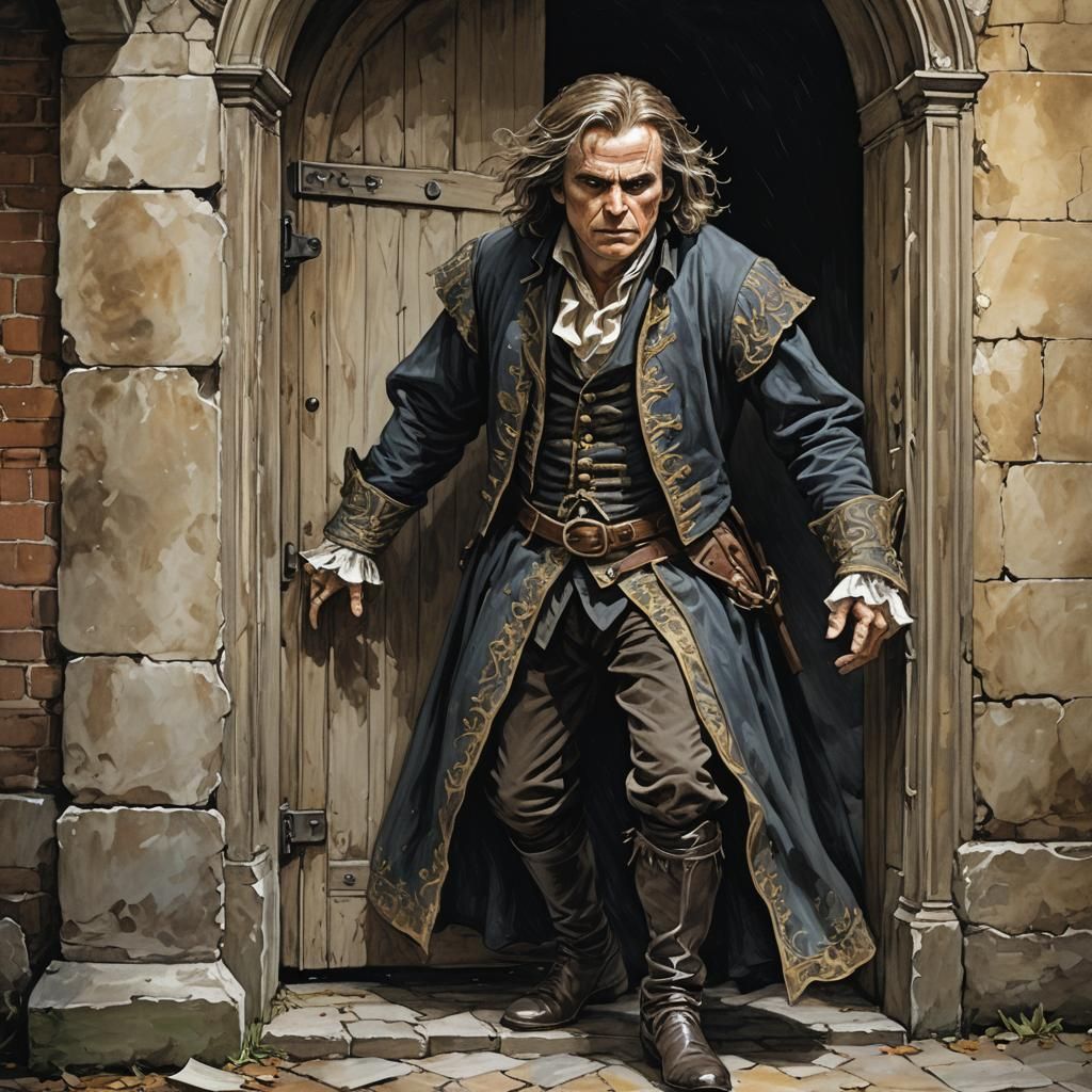 Rumpelstiltskin: Yearning in a Castle Doorway, Baroque Style