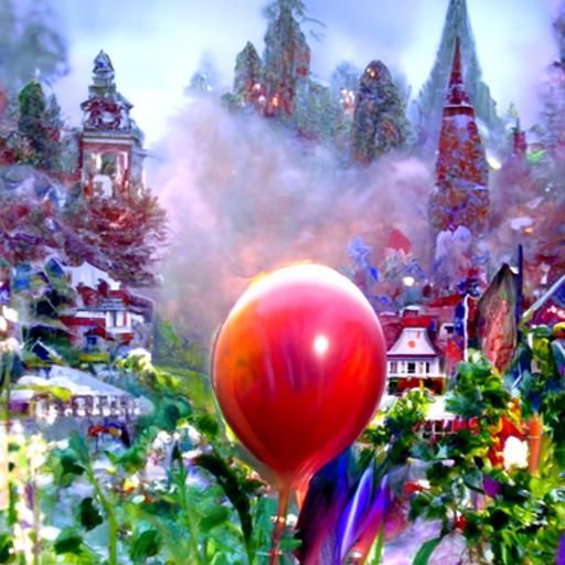 Ethereal Fantasy: Ninety-Nine Balloons in Mist