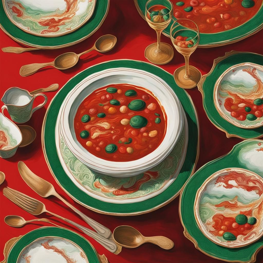 Stew Pouring as Poured Paint Art