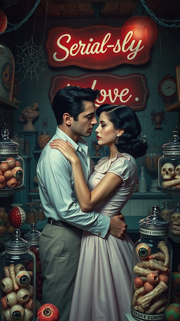 Whispers of Forbidden Love in a Vintage Candy Shop