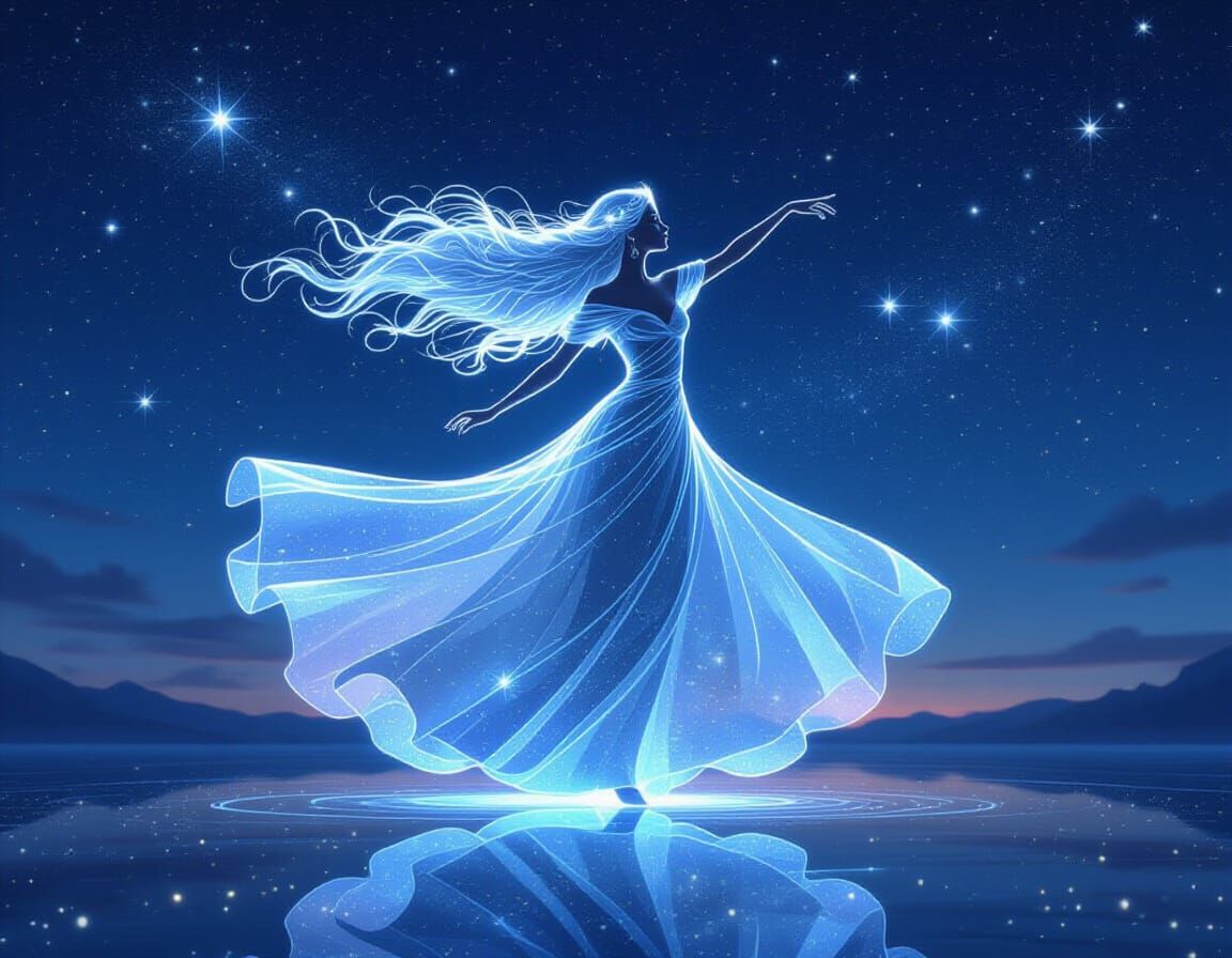 Stardust Dancer in the Night Sky