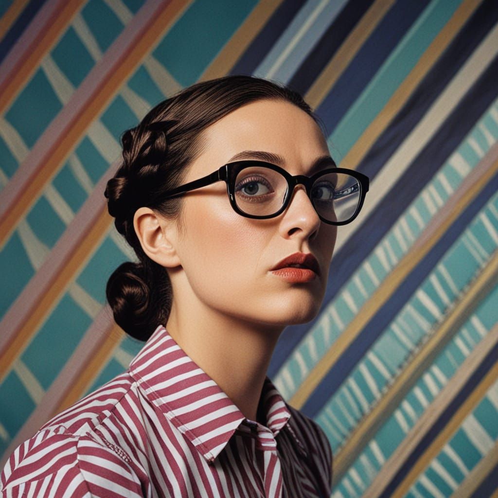 Surreal Dreamscapes in Bold Stripes