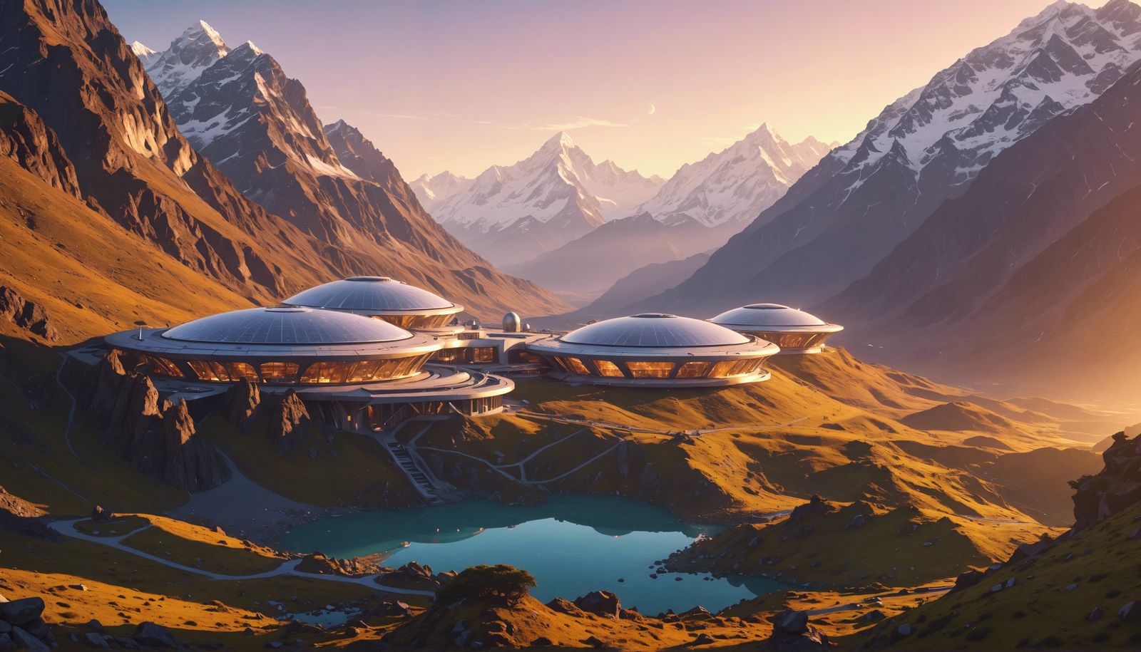 Impressionistic Sci-Fi Facility in the Himalayas