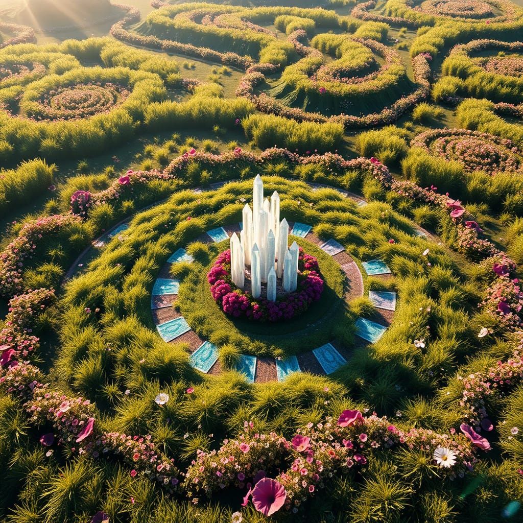 Surreal Gardens Bloom with Iridescent Crop Circles in Vibran...