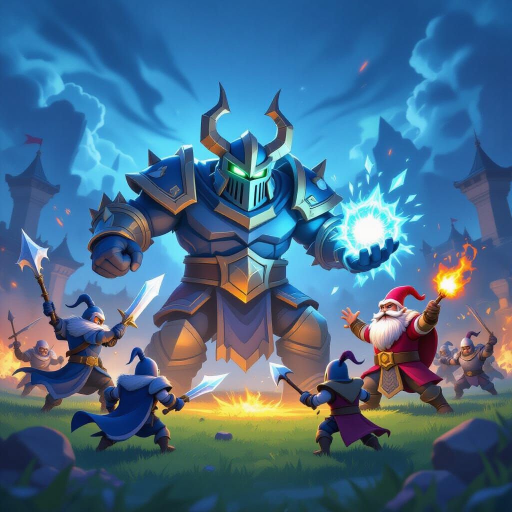 Epic Clash Royale Battle with Mega Knight and Ice Wizard