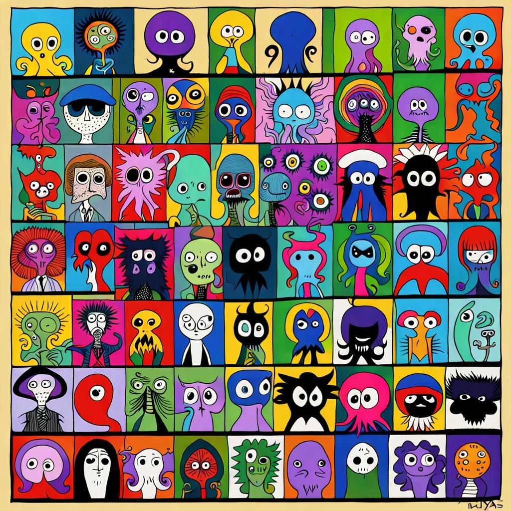 Octopus Ninja in Post-Impressionist Style