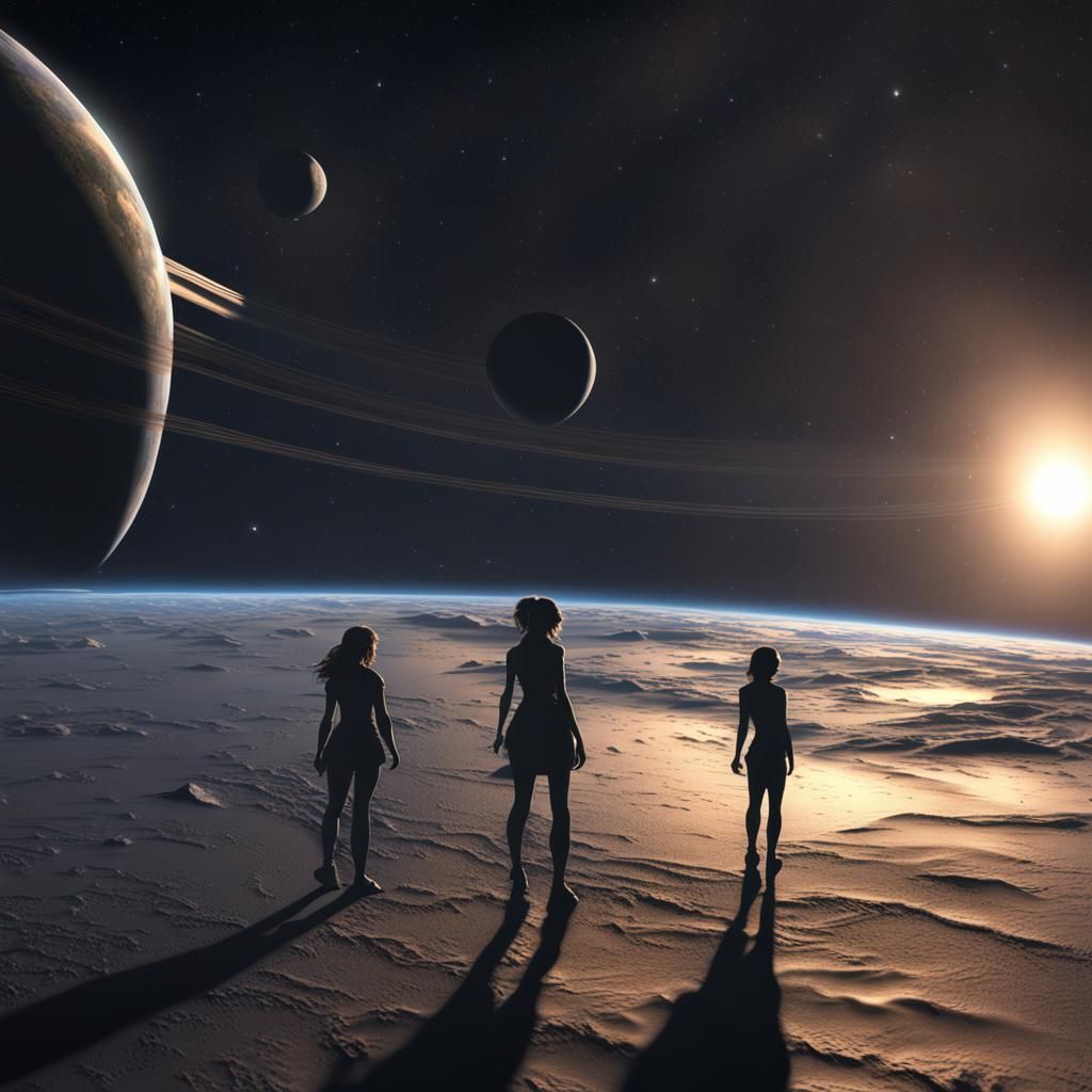 Orion's Belt: Three Women in 3D Rendered Style