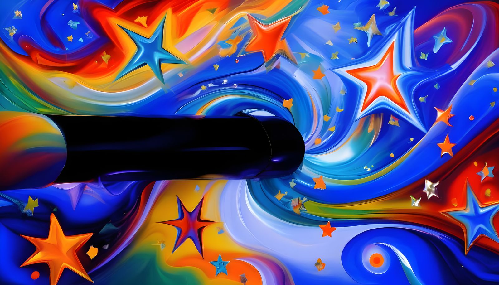 Ethereal Vortex Odyssey in Vibrant Oil Painting