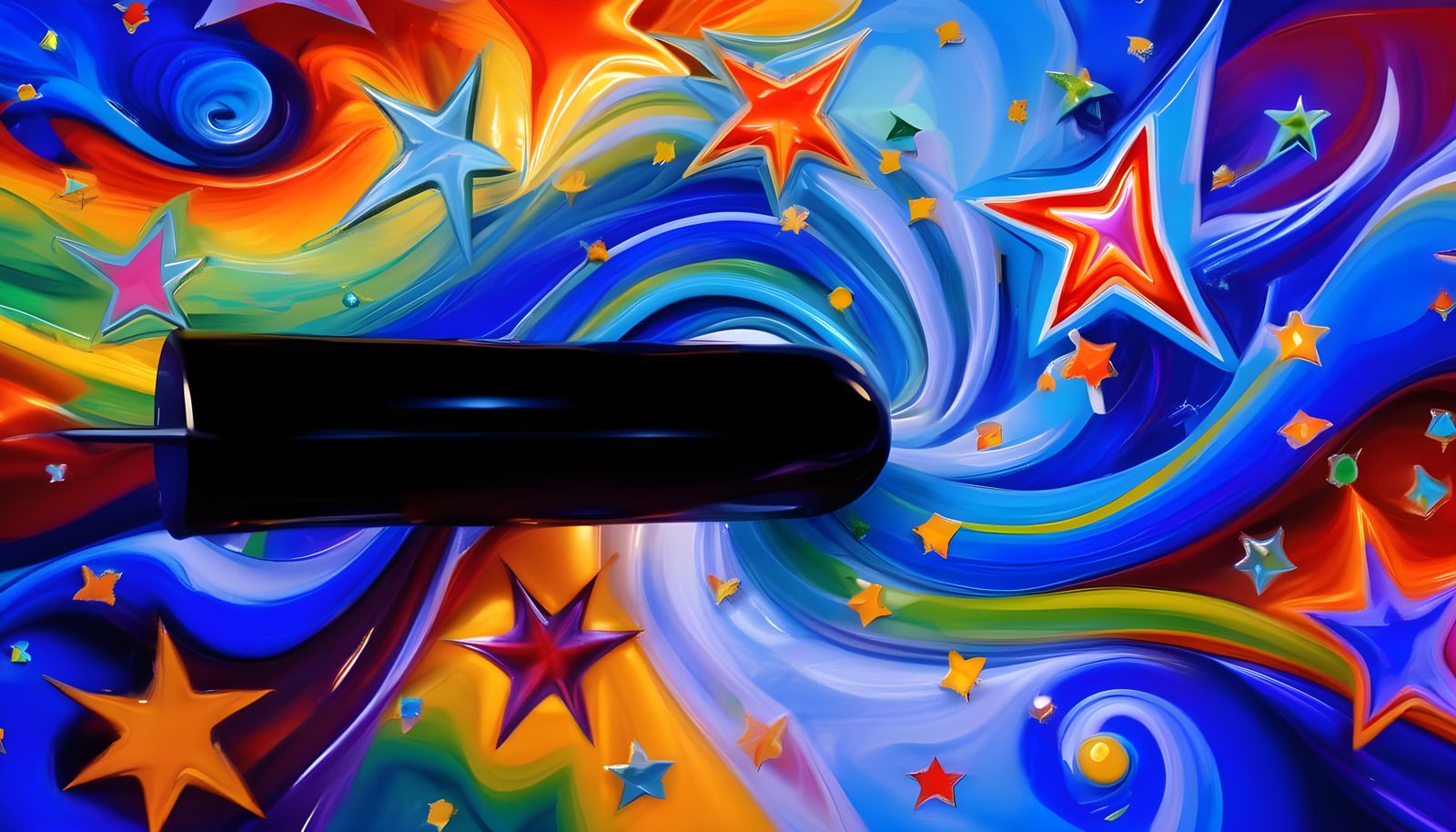 Surreal Hyper Velocity Vortex in Iridescent Oil Painting Sty...