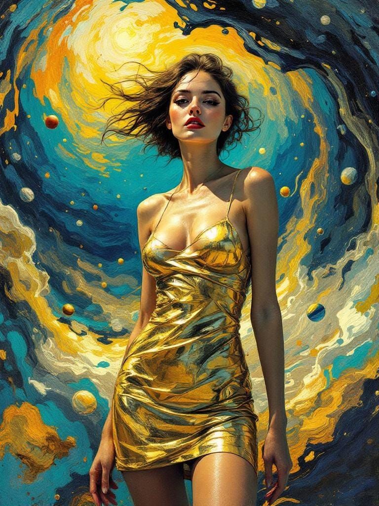 Surreal Dreamscape: Van Gogh Meets Dali in Vivid Colors