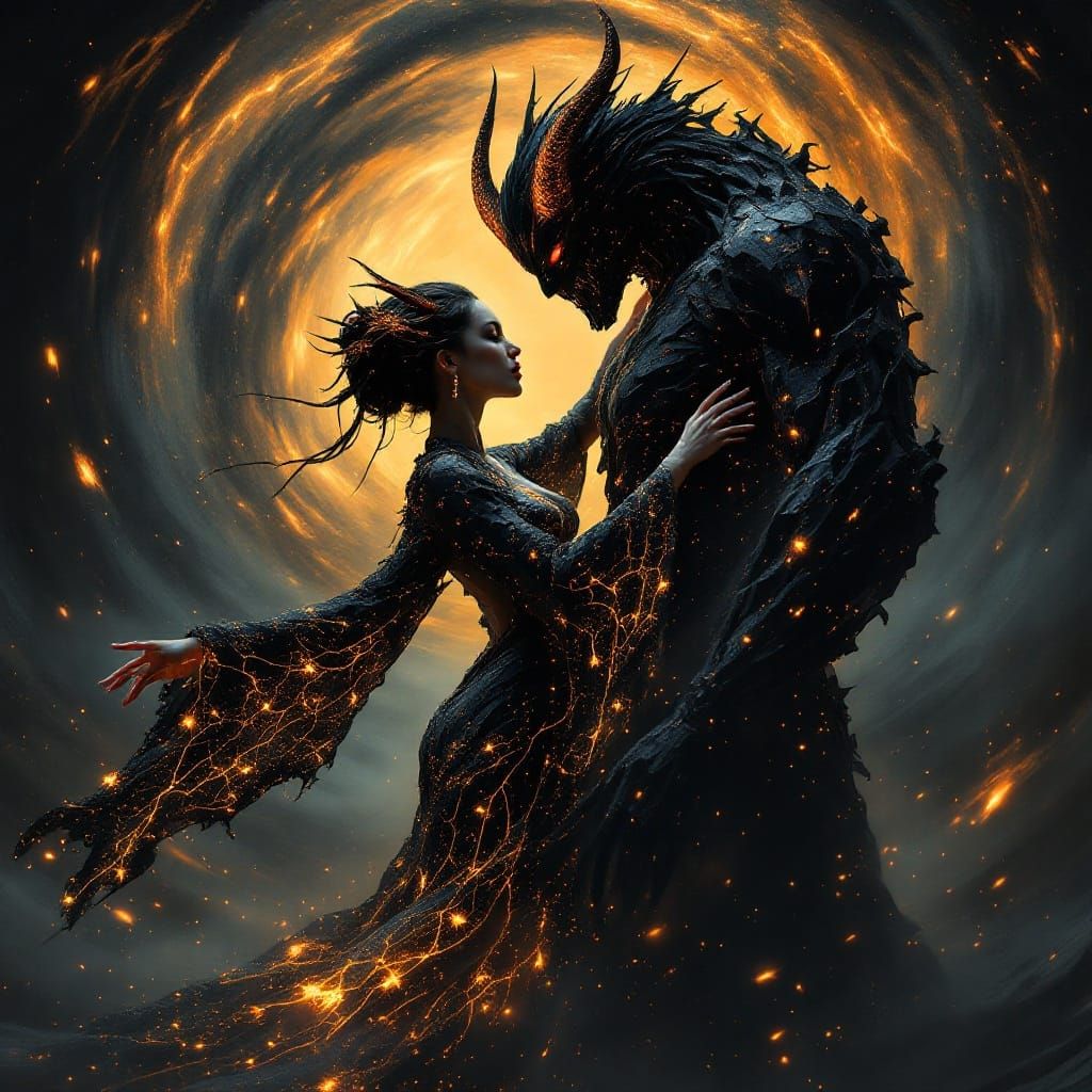 Android Geisha Dances Tango with Hellish Demon