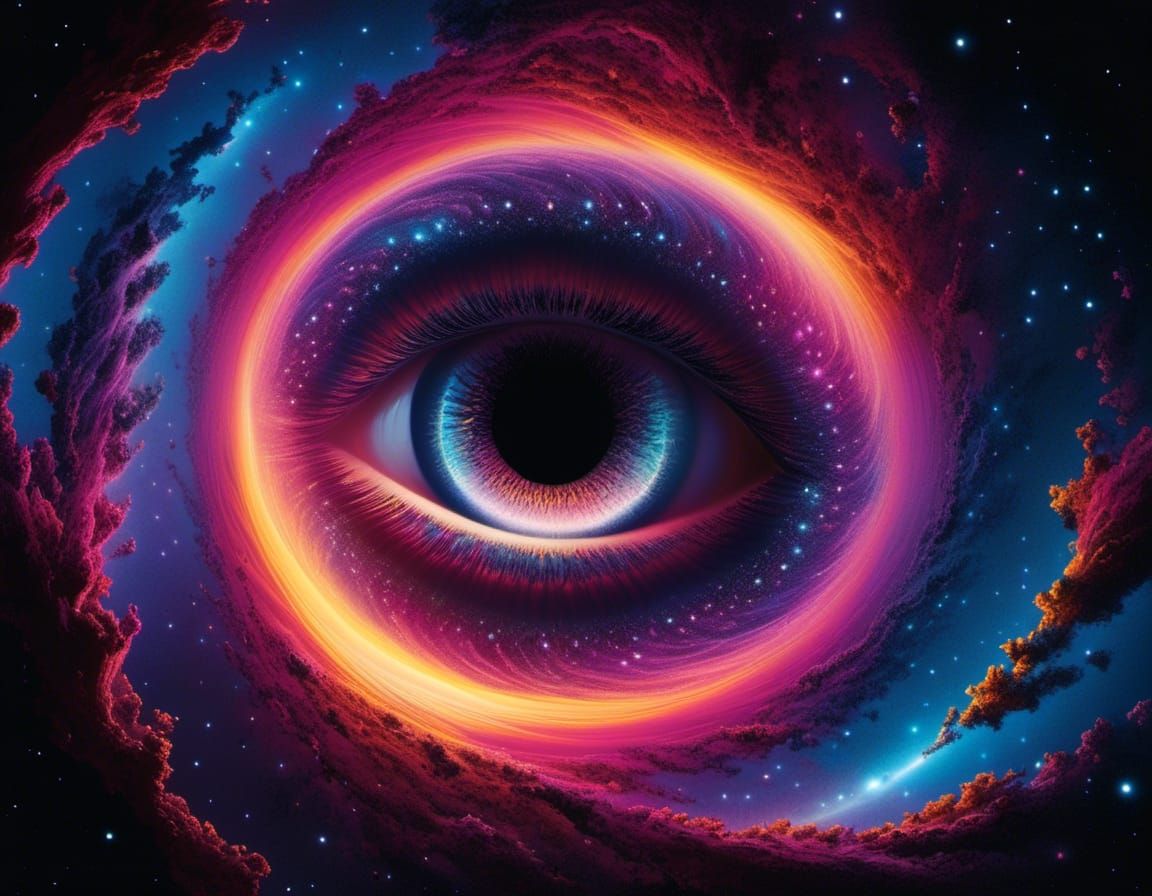 Solarpunk Star Radiance in Cosmic Vaporwave Blackhole