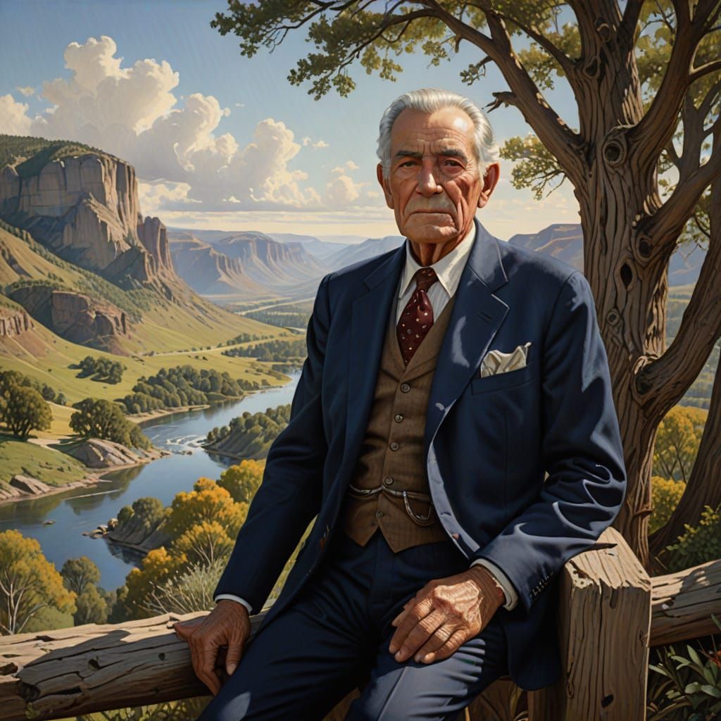 Dignified Gentleman in Classic American Attire