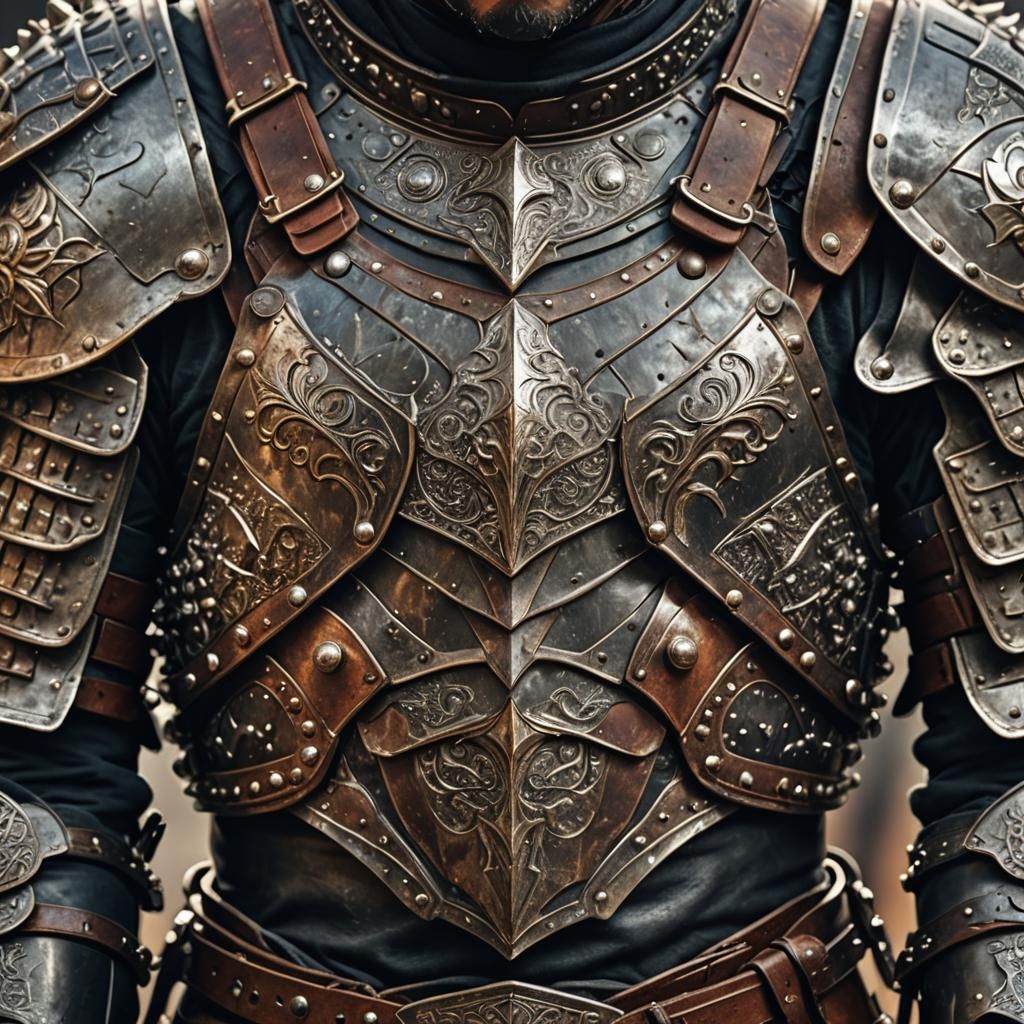 Detailed Studded Leather Armor Concept Art