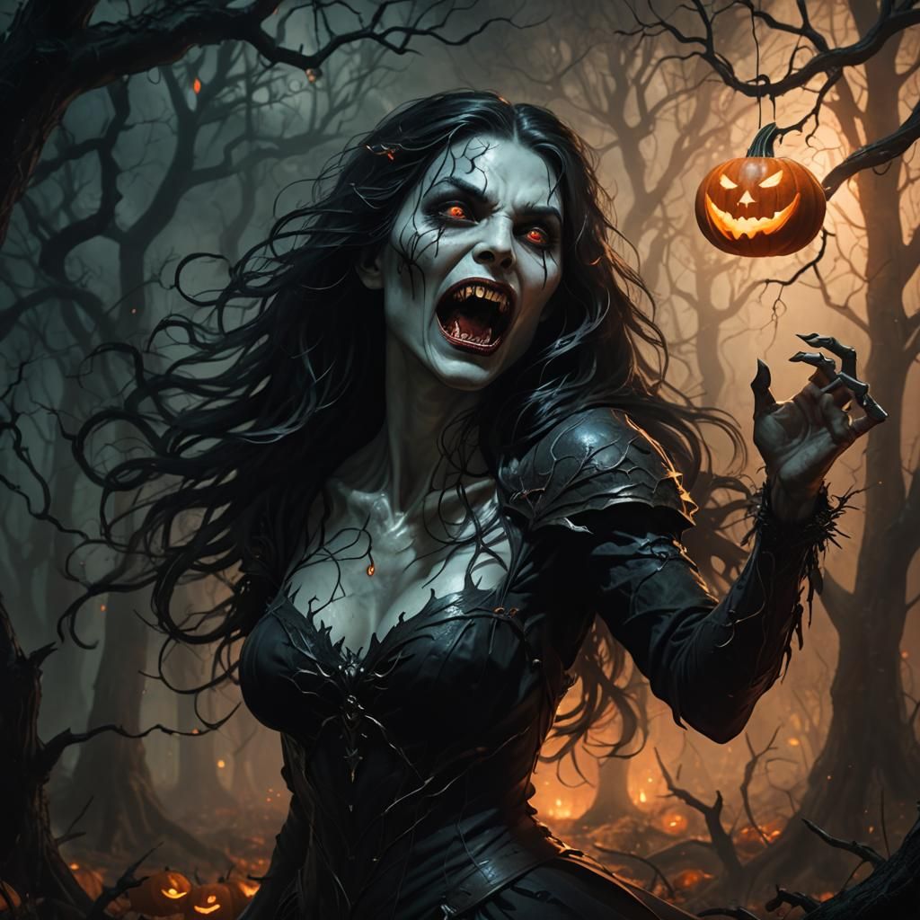 Vampire in Haunted Forest Concept Art