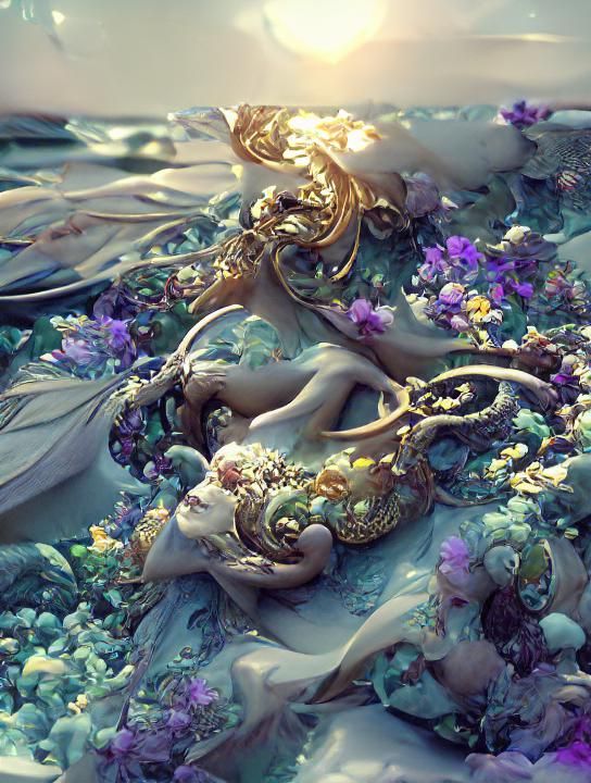 Enchanted Fantasy Artwork in Art Nouveau Style