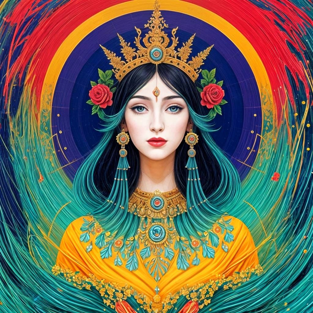 Abstract Goddess Art