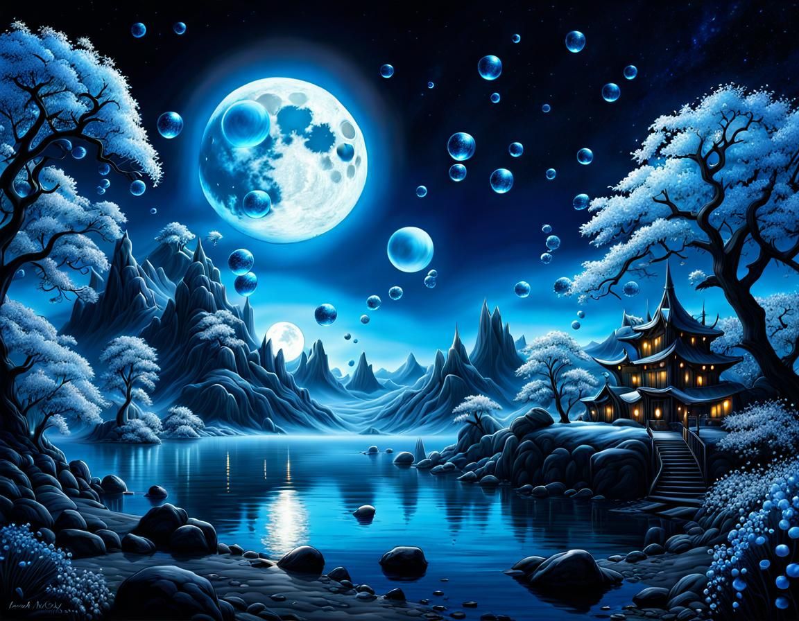 Beneath a Blue Bubble Moon